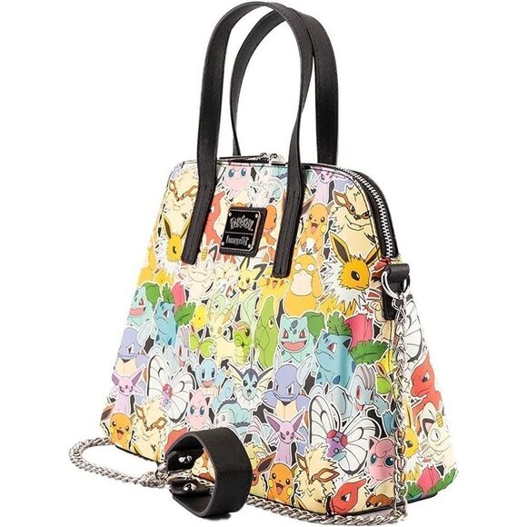 LOUNGEFLY POKEMON RAINBOW OMBRE CROSSBODY PURSE with STRAP - Picture 3 of 5